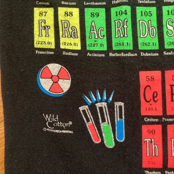 Periodic Table of Elements T-Shirt Child XS Black - Picture 7 of 12